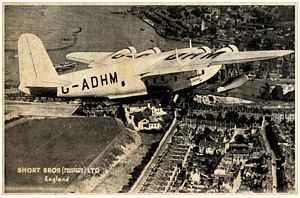 Short Brothers Limited Edition Commemorative Poster Empire Flying Boat